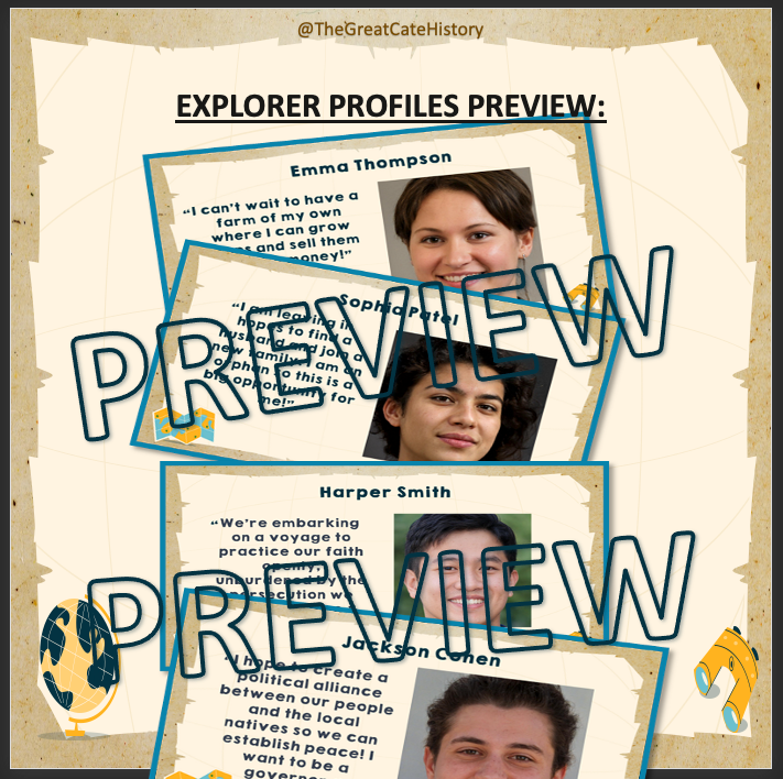 4 Reasons for Exploration- Explorers' Motives Analysis & Notes Activity!