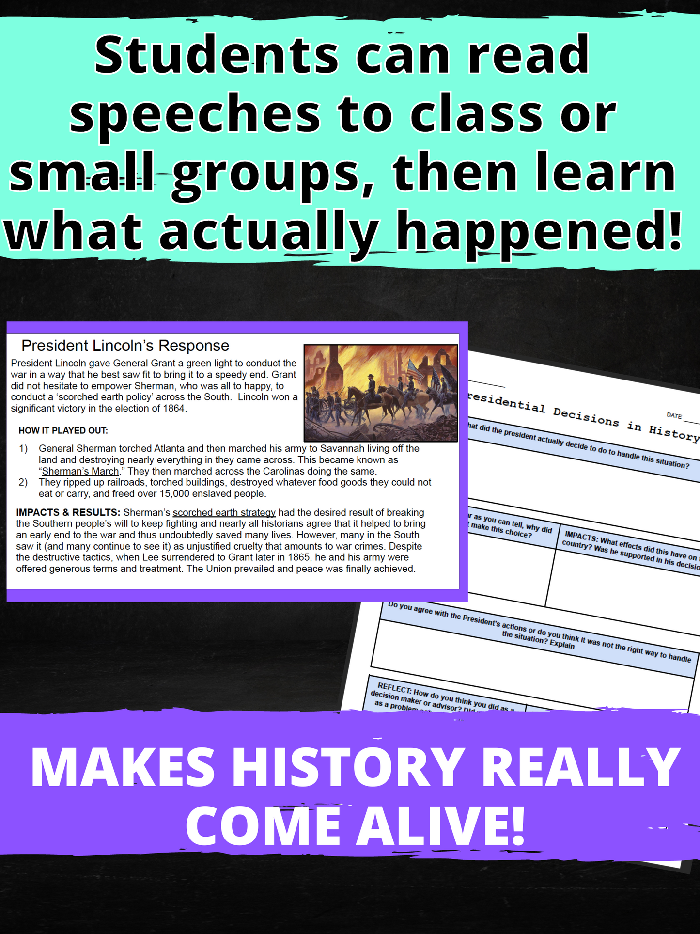 CIVIL WAR DECISIONS ACTIVITIES BUNLDE - SOLVE 3 CRISES AS PRESIDENT LINCOLN
