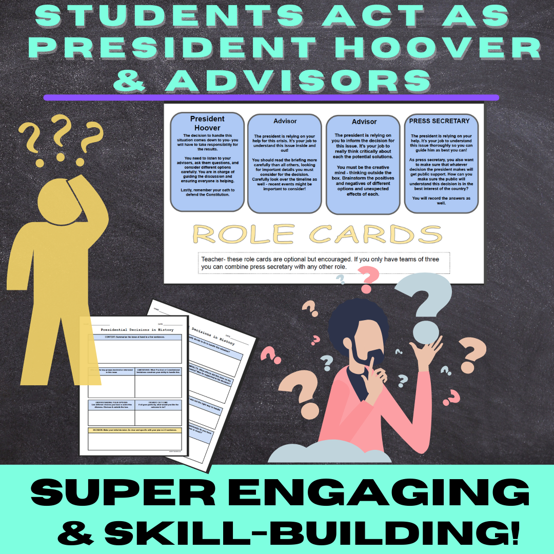 ACT AS PRESIDENT HOOVER TO SOLVE THE BONUS ARMY DILEMMA