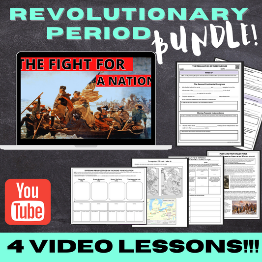 Revolutionary War Bundle | 4 Video Lessons & Activities