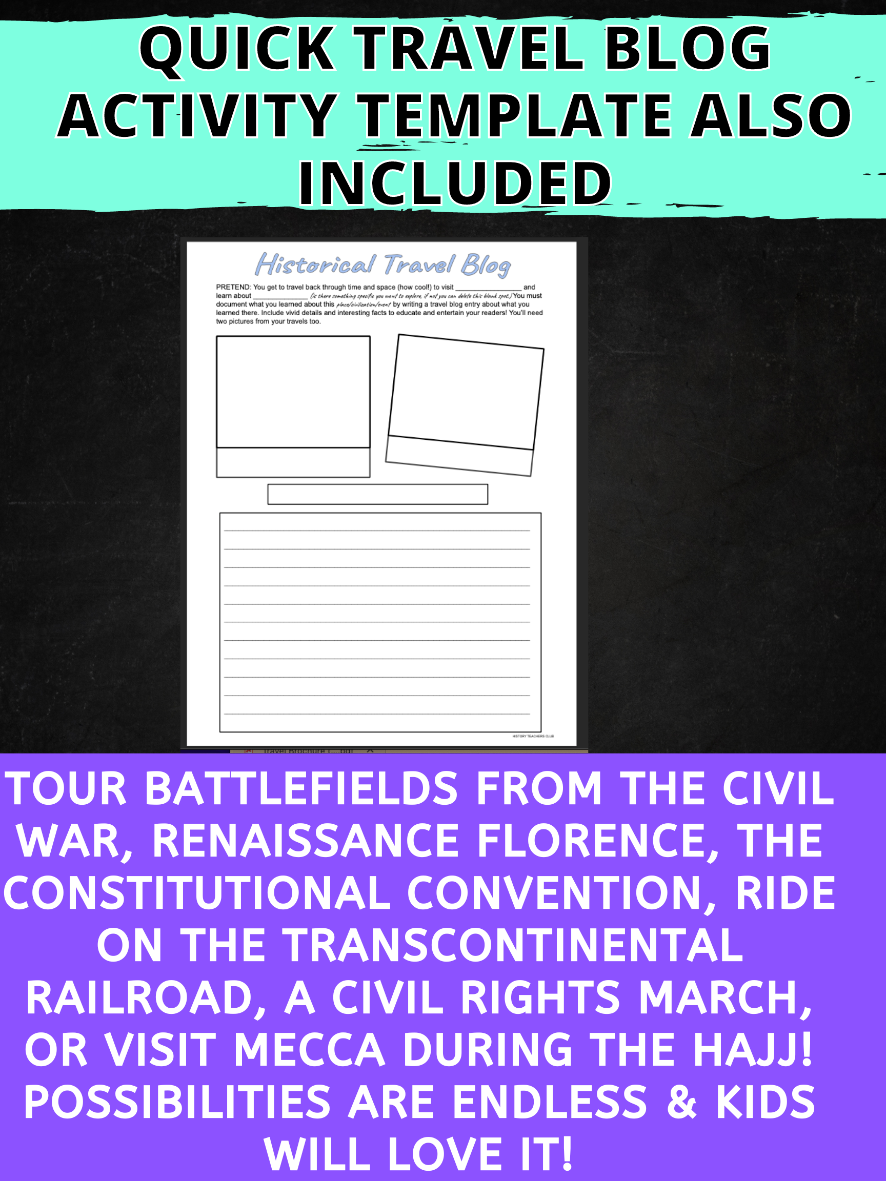 travel blog for history class
