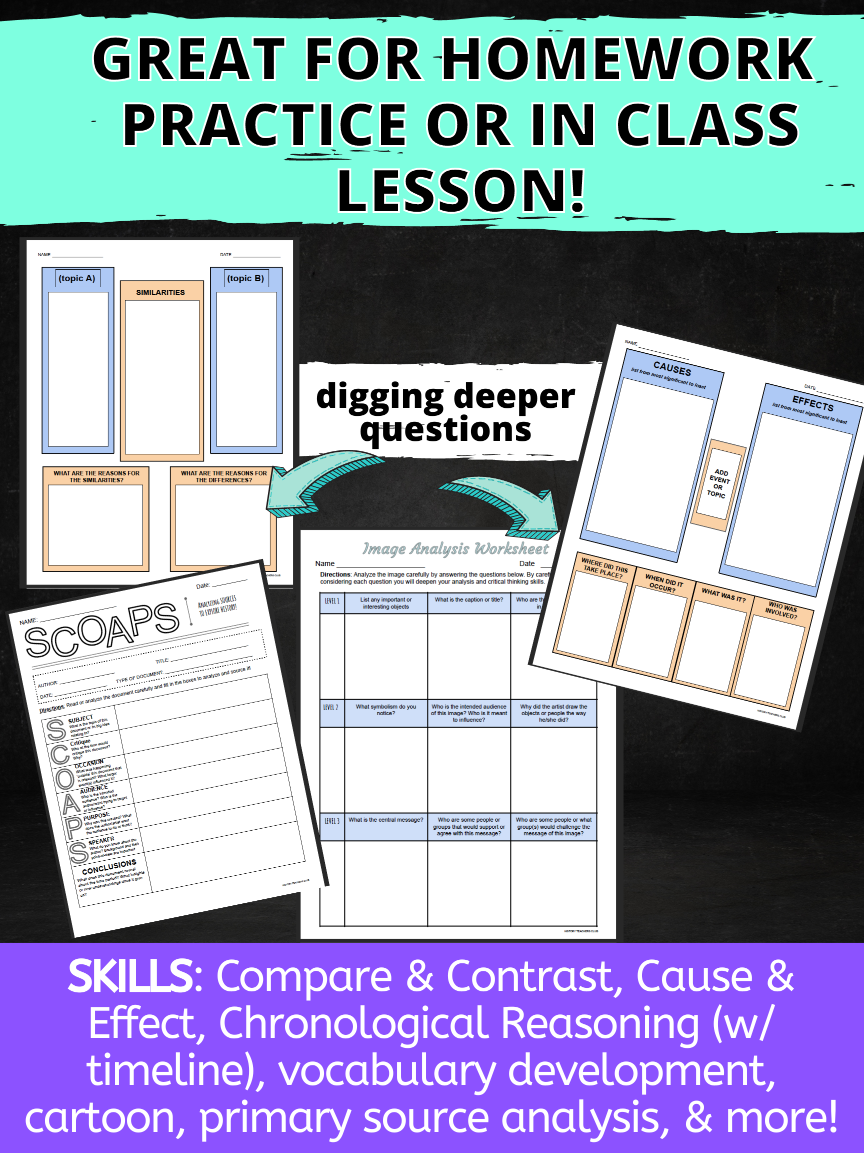 Social studies graphic organizers