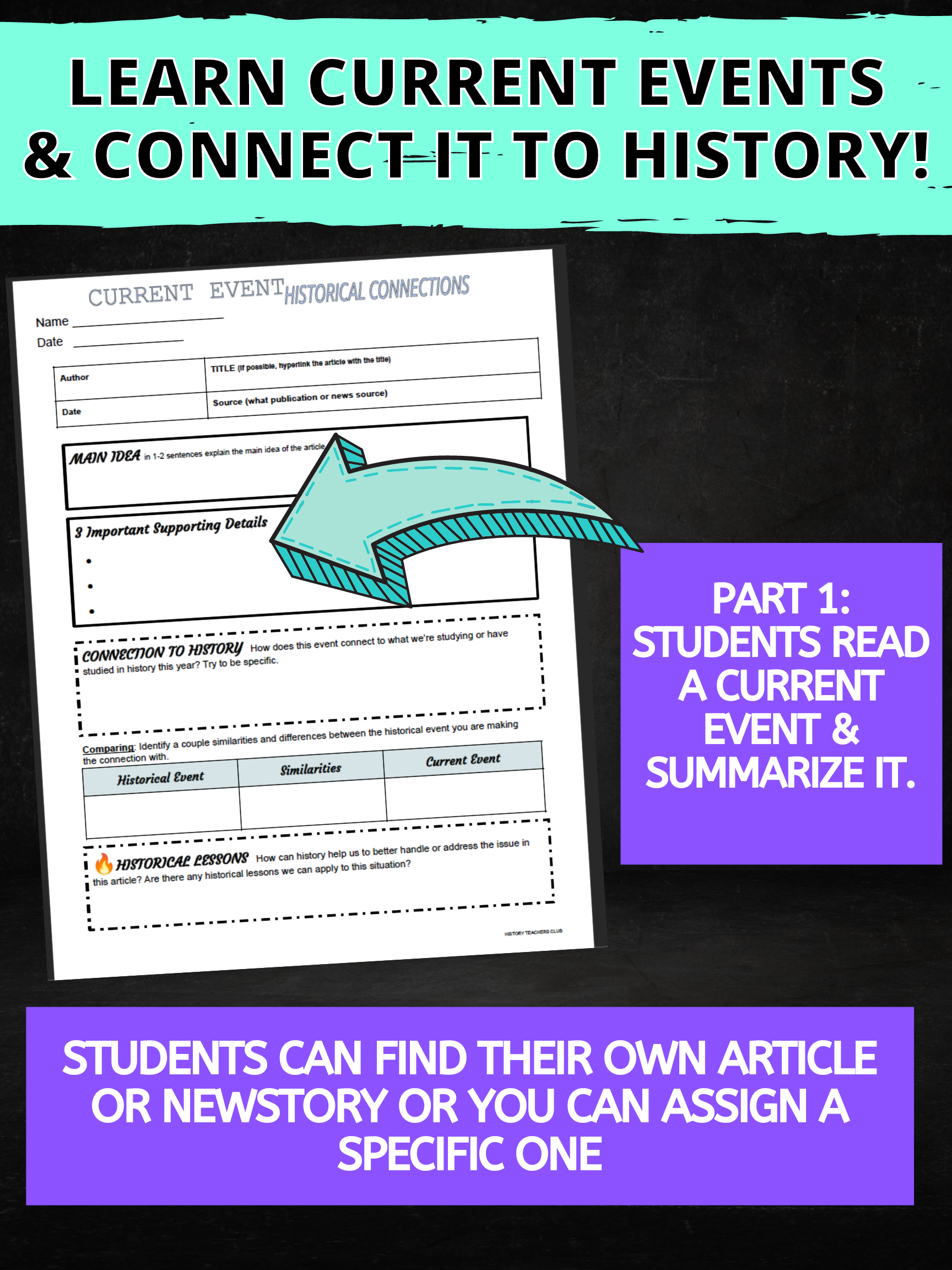 Current Event Template - Make CONNECTIONS To History – history-teachers ...